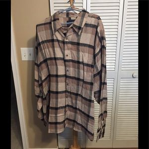 NWT Basic Edition Flannel button down Size 3X